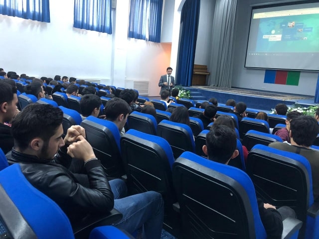 The next meeting with students was held at Baku Business University about the pilot program to be implemented within the EQAC project